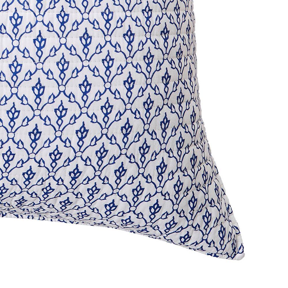 Bennett Blue and White Cotton Euro Sham Set