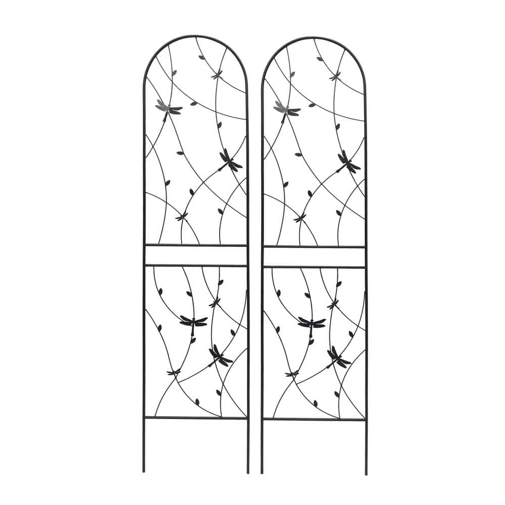 "71"" x 19.7"" 2 Pack Metal Garden Trellis Rustproof Trellis for Climbing Plants Outdoor Flower Support Dragonfly Deco" price history on PriceWatchPro