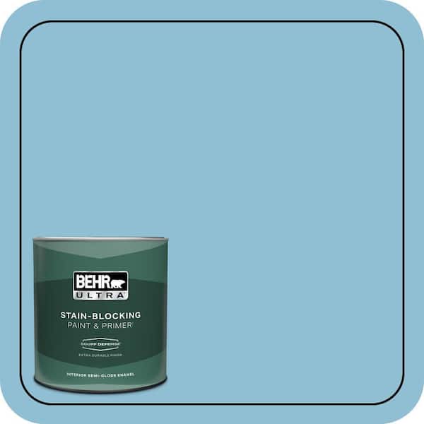 BEHR ULTRA 1 qt. #M490-3 Speedboat Extra Durable Semi-Gloss Enamel Interior Paint & Primer