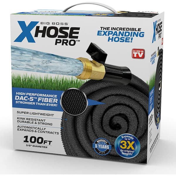 Xhose 5/8 in. Dia x 100 ft. Pro Dac-5 High Performance Lightweight Expandable Garden Hose