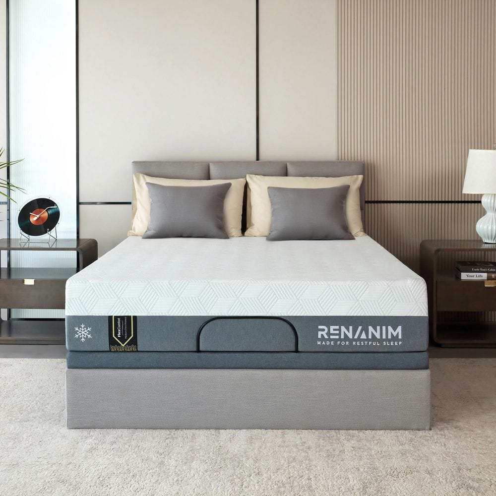 Renanim Full Cooling Gel Memory Foam Medium-Soft Mattress 14 in Mattress-in-a-Box, Cool, Breathable, Supportive, Pressure Relief