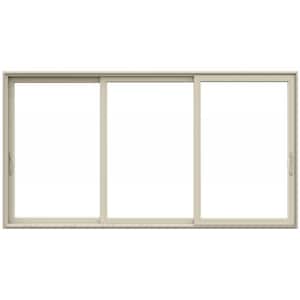 V4500 Multi-Slide 177 in. x 96 in. Universal Hand Low-E Desert Sand Vinyl 3-Panel Prehung Patio Door