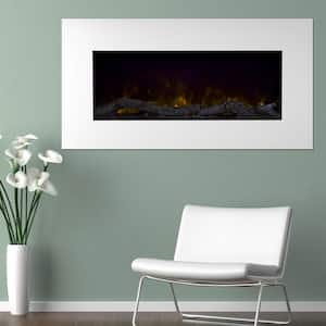 36 in. Color Changing LED Electric Fireplace in White
