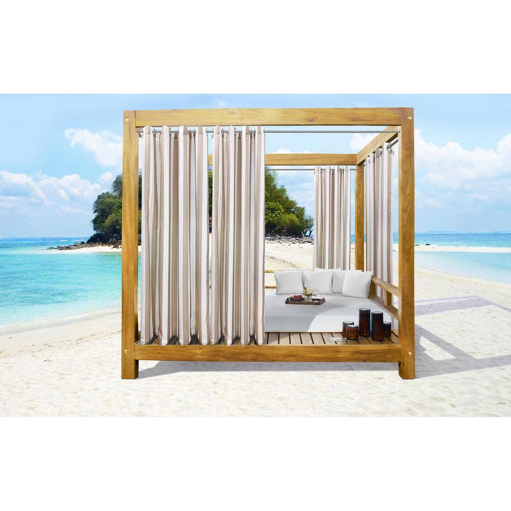 Linen Light Filtering Grommet Outdoor Curtain Panels