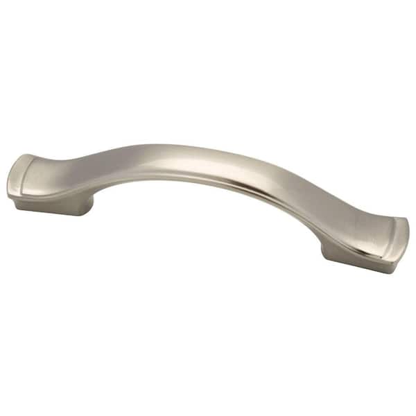Liberty Step Edge 3 or 3-3/4 in. (76 or 96mm) Center-to-Center Satin Nickel Dual Mount Drawer Pull