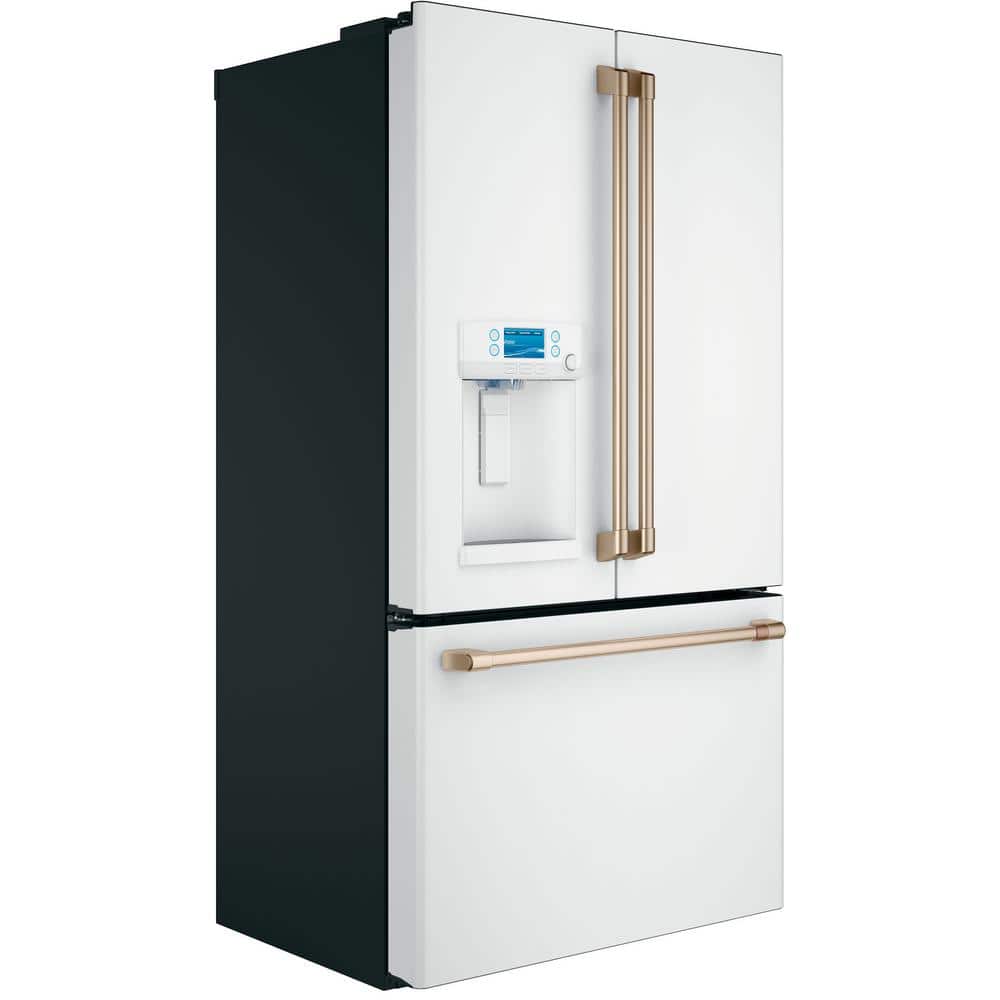 Matte White Smart French Door Refrigerator with Ice Maker