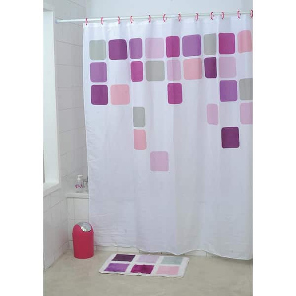 71 in. x 79 in. Multicolored Bath Printed Shower Curtain-120069 - The Home Depot