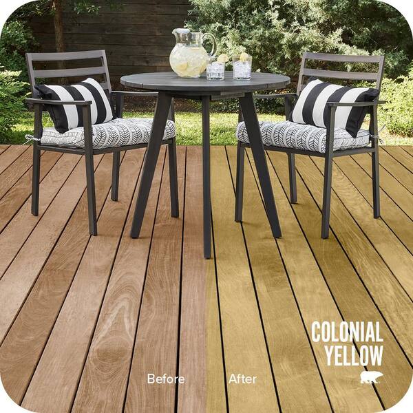 5 gal. #ST-139 Colonial Yellow Semi-Transparent Waterproofing Exterior Wood Stain