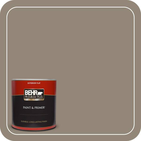 BEHR PREMIUM PLUS 1 qt. #ECC-25-1 Rocky Ridge Flat Exterior Paint & Primer