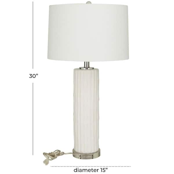 Kingsbury Oak Table Lamp - White