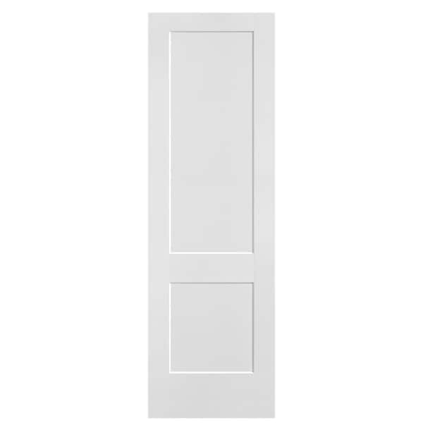 Masonite Logan 30 in. x 96 in. 2-Panel Hollow Core Primed White Composite Interior Door Slab
