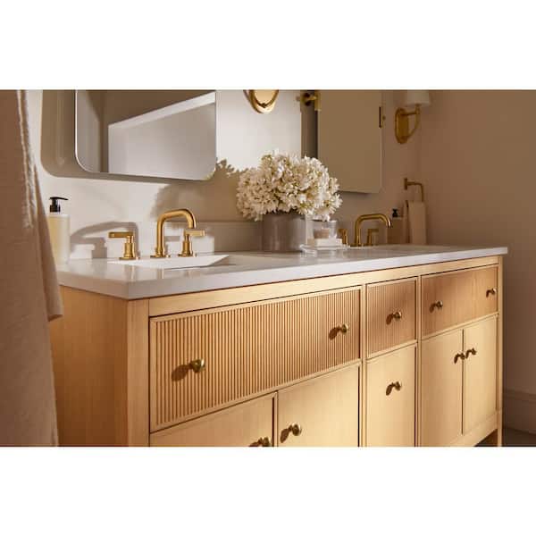 Malin By Studio McGee 1.125 in. Cabinet Knob in Vibrant Brushed Moderne Brass