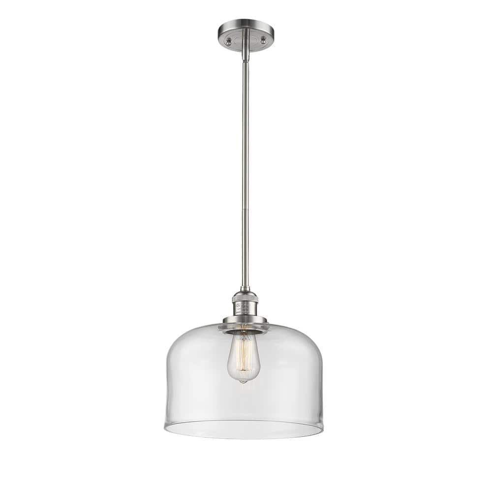 Satin Gold and Clear Glass Mini Pendant Light