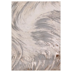 Delmer Gray 2 ft. 2 in. x 8 ft. Abstract Area Rug