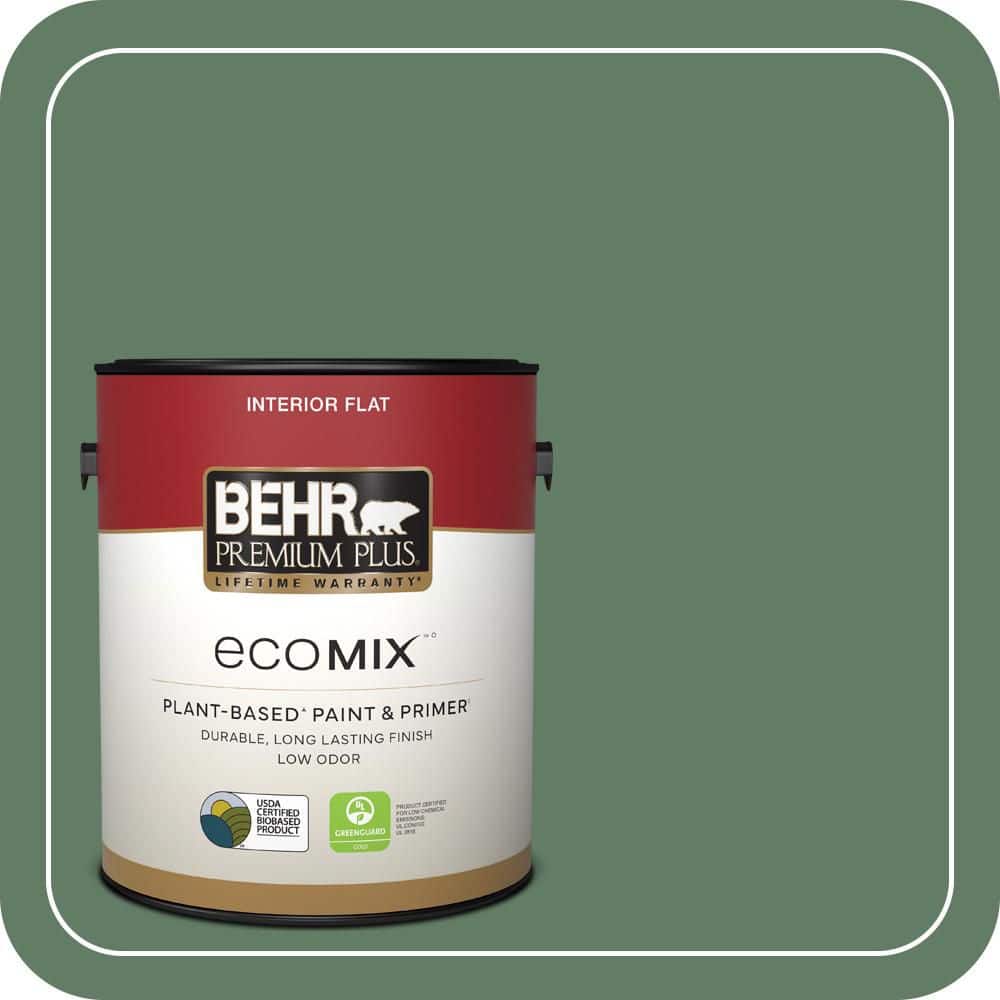 BEHR PREMIUM PLUS 1 gal. #S410-6 Greener Pastures Flat EcoMix Plant ...
