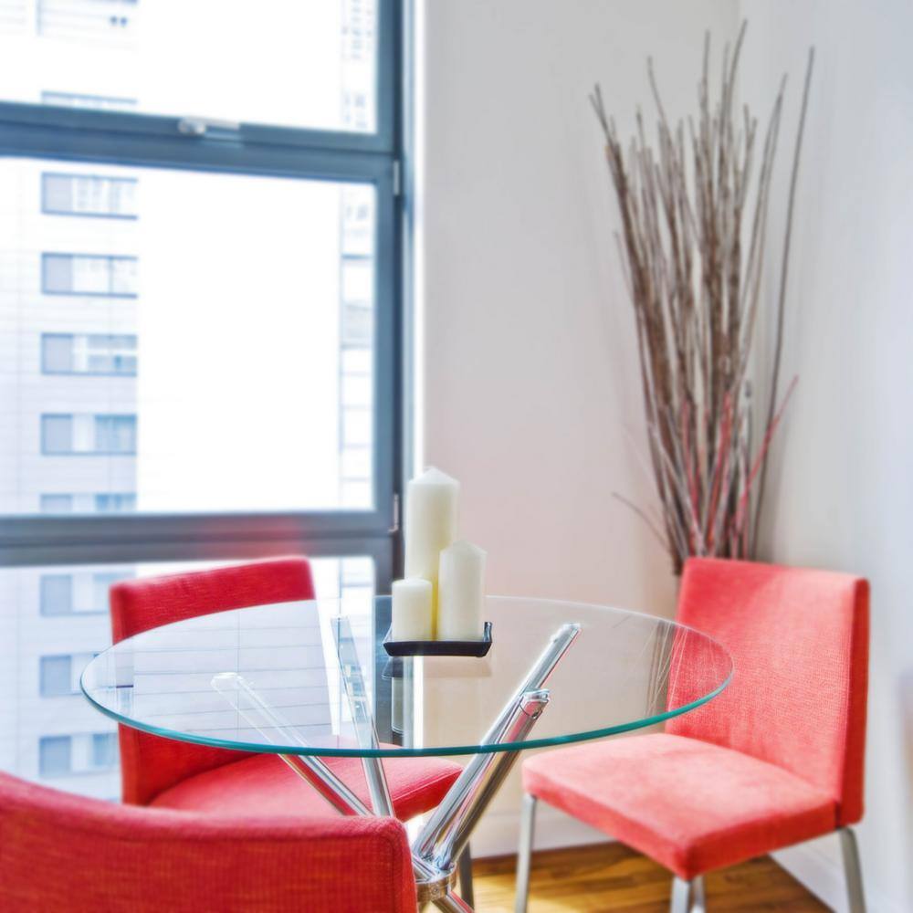 42 Inch Round Clear Tempered Glass Patio Table Top
