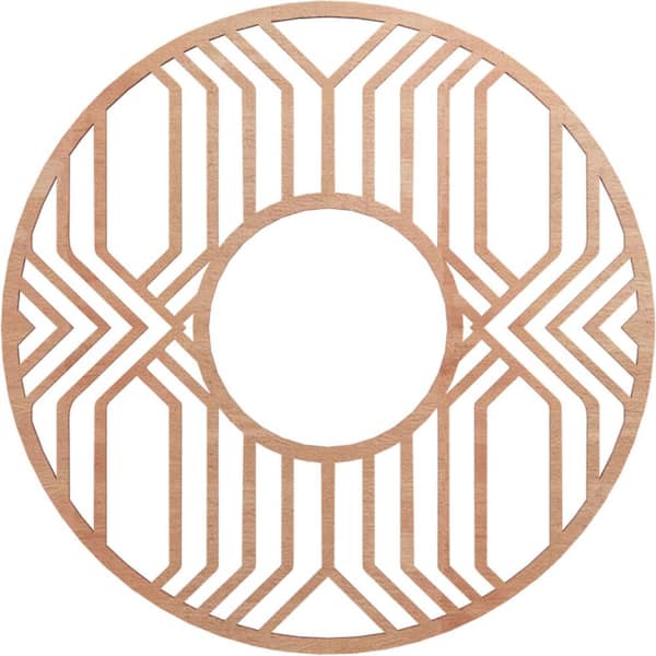 Ekena Millwork 0.25 in. x 8 in. x 22 in. Wood Medallion Moulding
