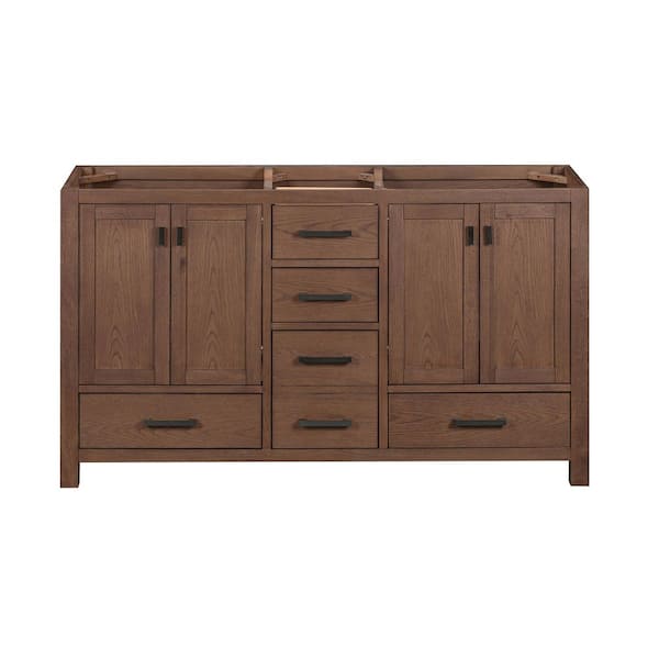 Modero 60 in. Bath Vanity Cabinet without Top in Mocha Oak Assembled