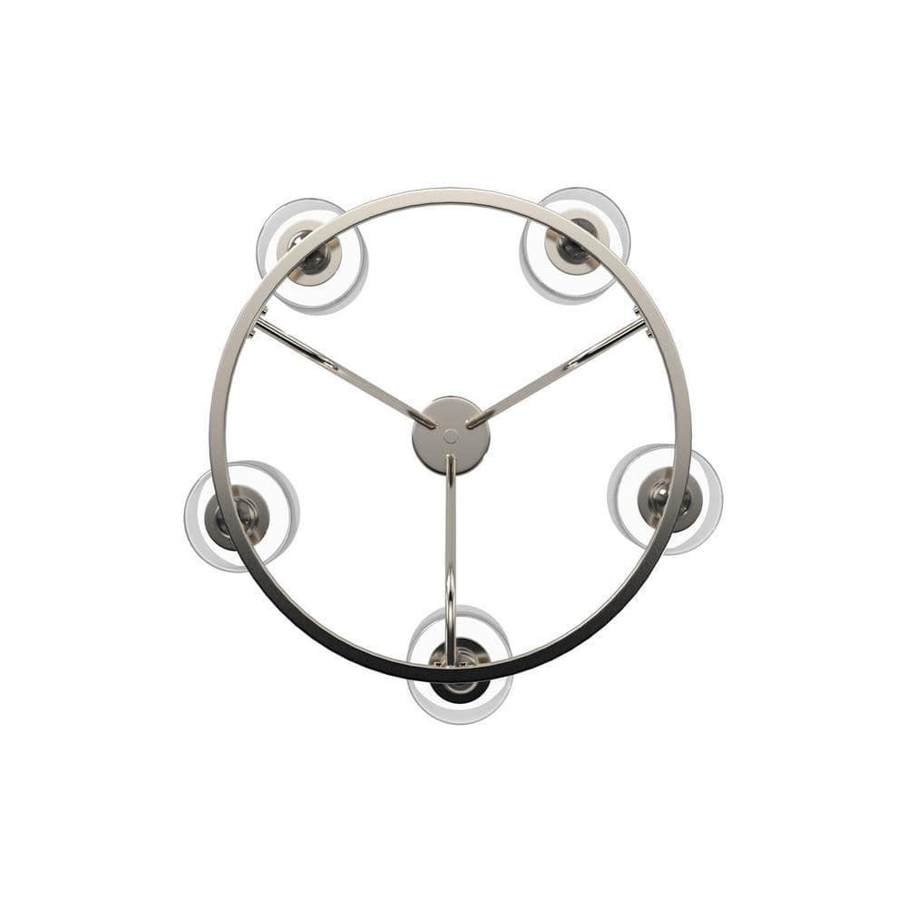 Polished Nickel and Clear Glass 5-Light Chandelier