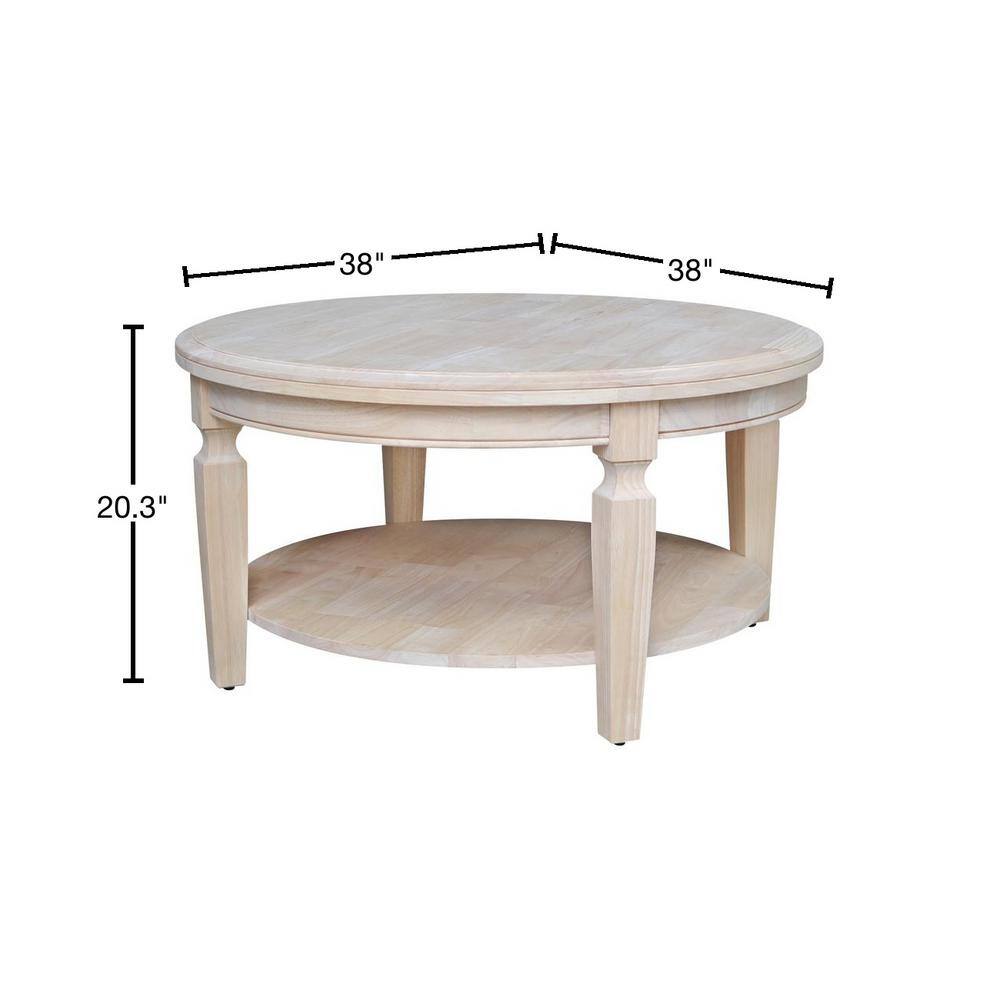 Vista 42" Round Natural Wood Coffee Table