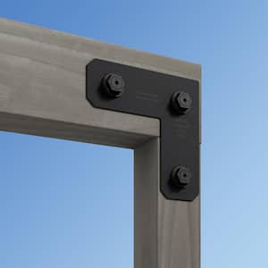 Outdoor Accents Avant Collection ZMAX, Black Powder-Coated L Strap for 4x4 Lumber