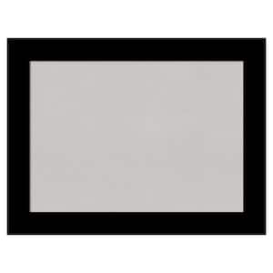 Basic Black Wood Framed Grey Corkboard 33 in. x 25 in. Bulletin Board Memo Board