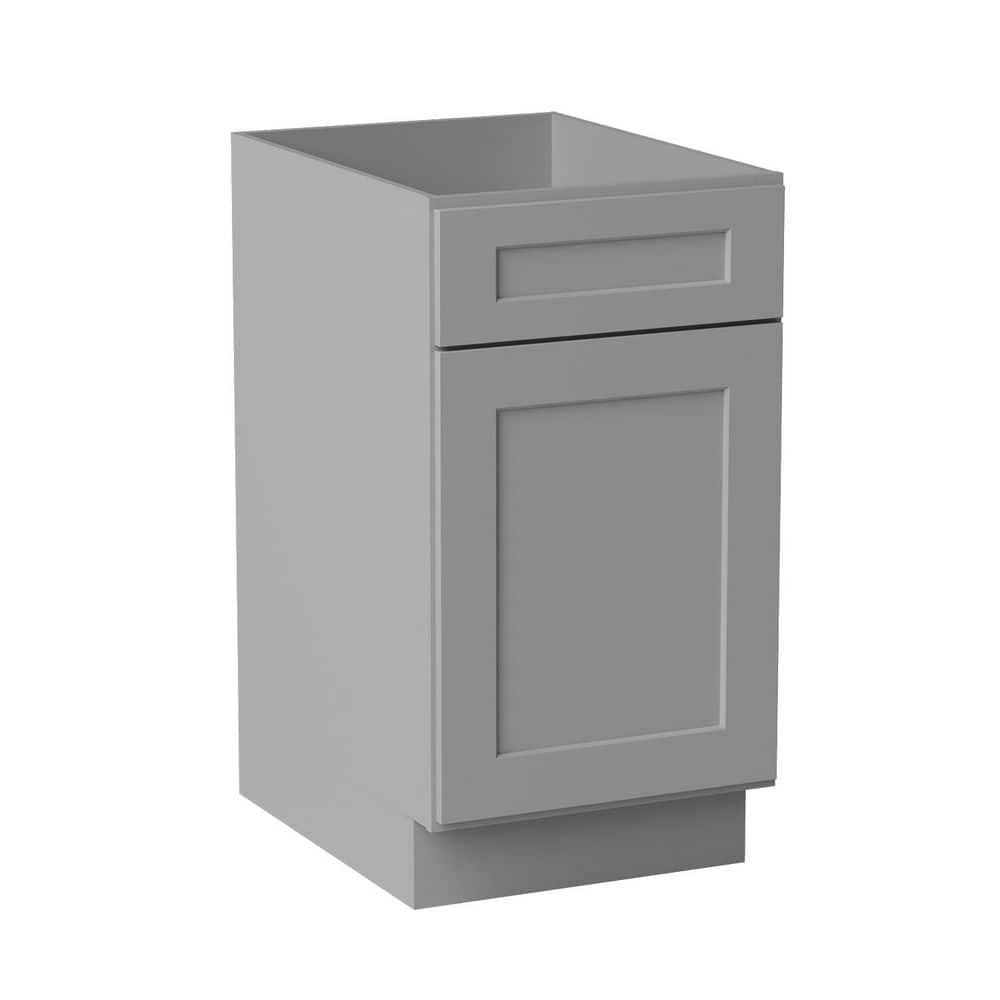 18 in. W x 24 in. D x 34.5 in. H Ready to Assemble Solid Wood Shaker Base Kitchen Cabinet in Light Grey price history on PriceWatchPro