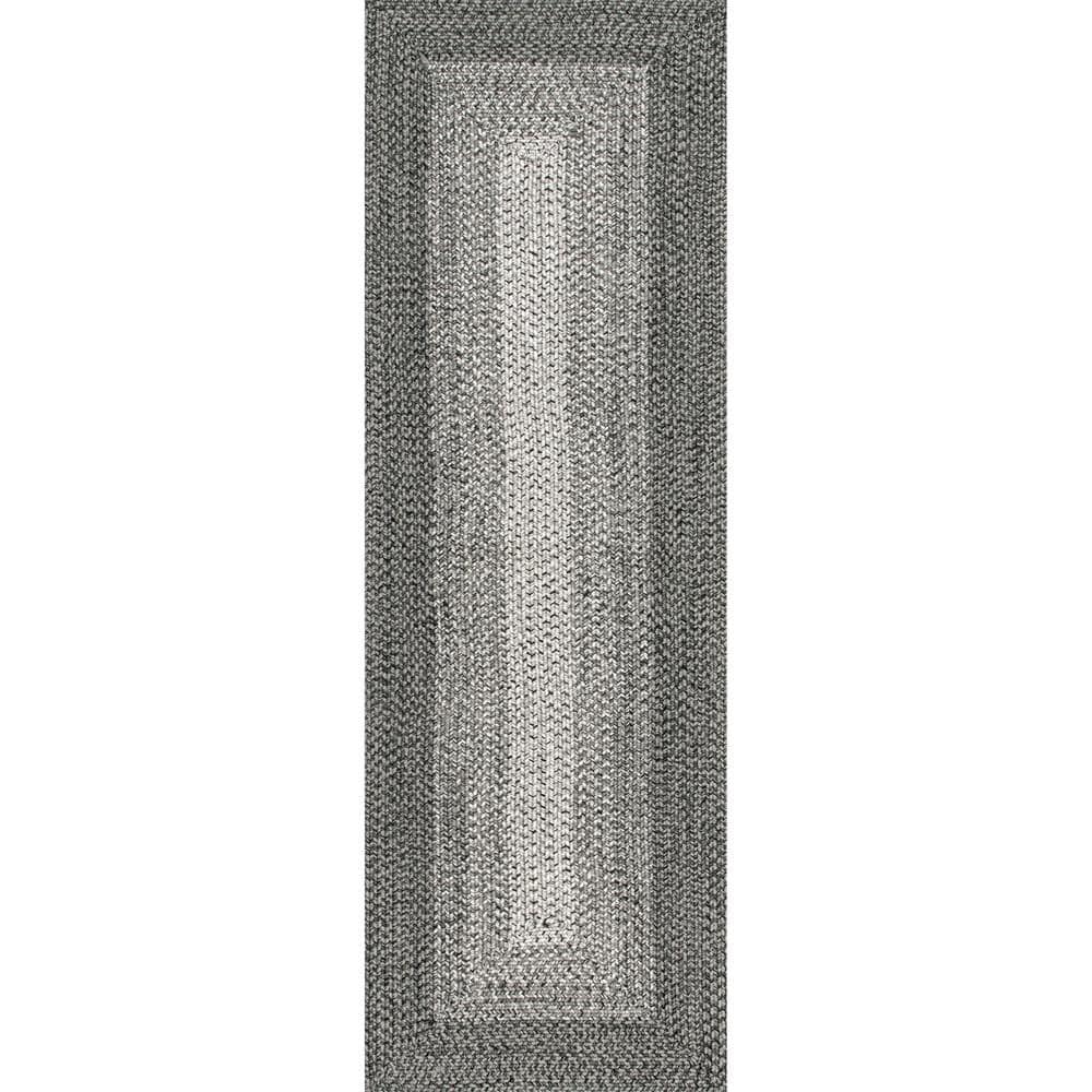 nuLOOM Jayda Braided Gradience Charcoal 2 ft. 6 in. x 8 ft. Indoor