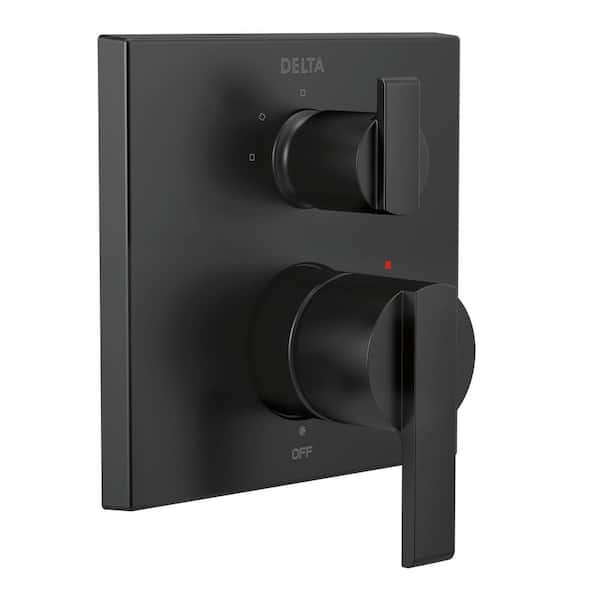 Delta Ara Rough Not Included 2-Handle Diverter Valve with 3-Setting Integrated Diverter in Matte Black (Valve not Included)