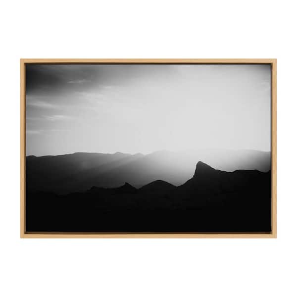 Kate and Laurel Sylvie In Silhouette by Laura Evans Framed Canvas Landscape Art Print 33 in. x 23 in.