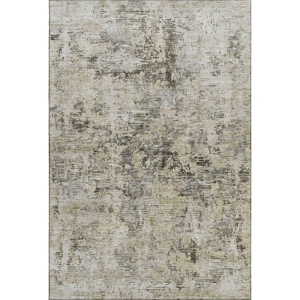 Addison Rugs Mayfield Premium Machine Washable Indoor/Outdoor Geometric AMF644 Taupe 8 ft. x 10 ft. Area Rug