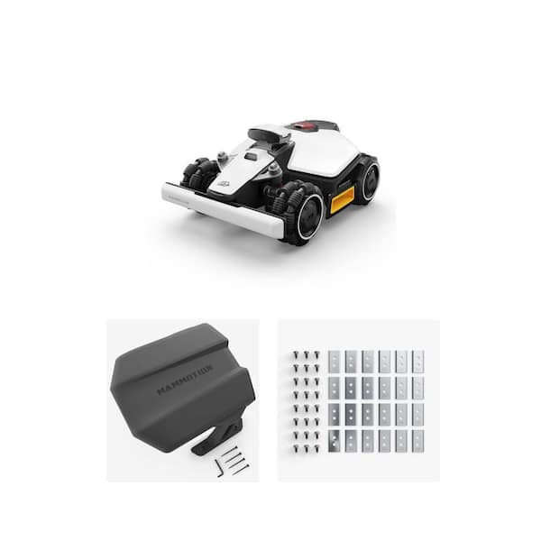 LUBA mini AWD 800H Robot Mower (8600 sq.ft), Garage and 24-Piece Blade Kit Combo