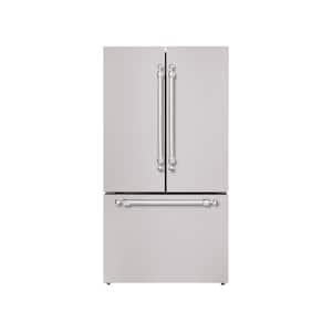 36" French Door Refrigerator, 20.3 cu. ft., Bottom Freezer, Automatic Ice Maker, Stainless Steel W-Classico Chrome Trim