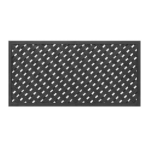 24 in. x 48 in. Wesley Black Recycled Rubber Decorative Privacy Screen Panel