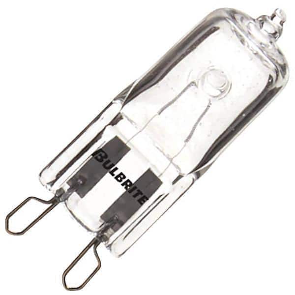 Bulbrite - 100-Watt Soft White Light T4 (G9) Bi-Pin Screw Base Dimmable Clear Mini Halogen Light Bulb(5-Pack)