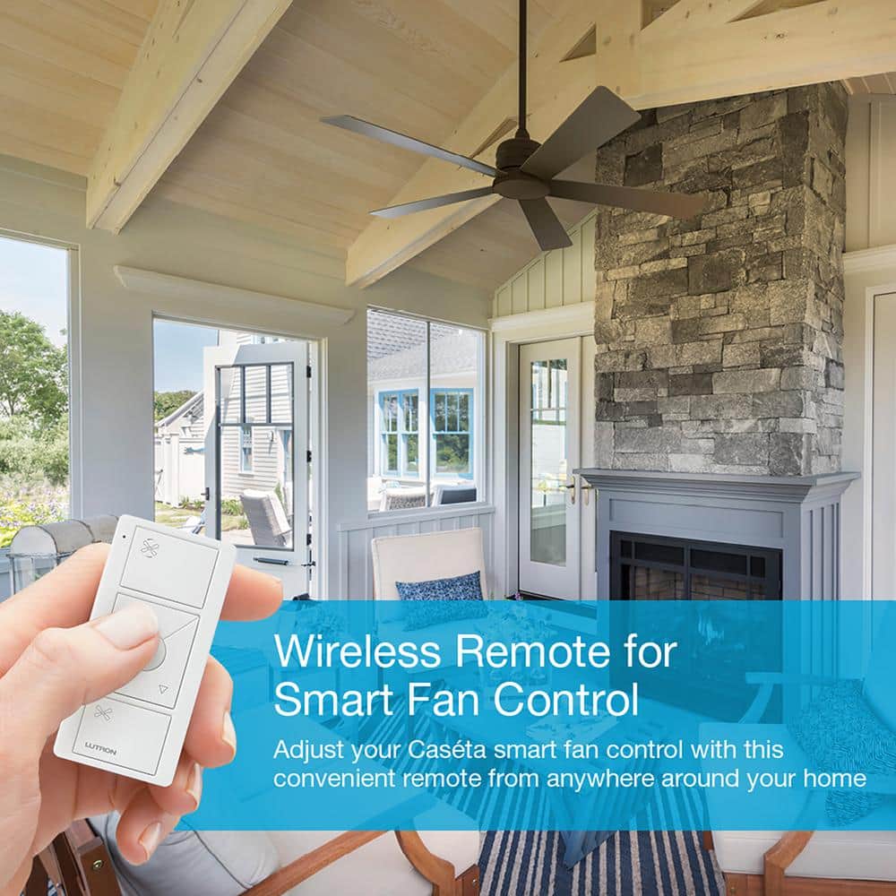 Lutron White Smart Remote for Caseta Fan Speed Control