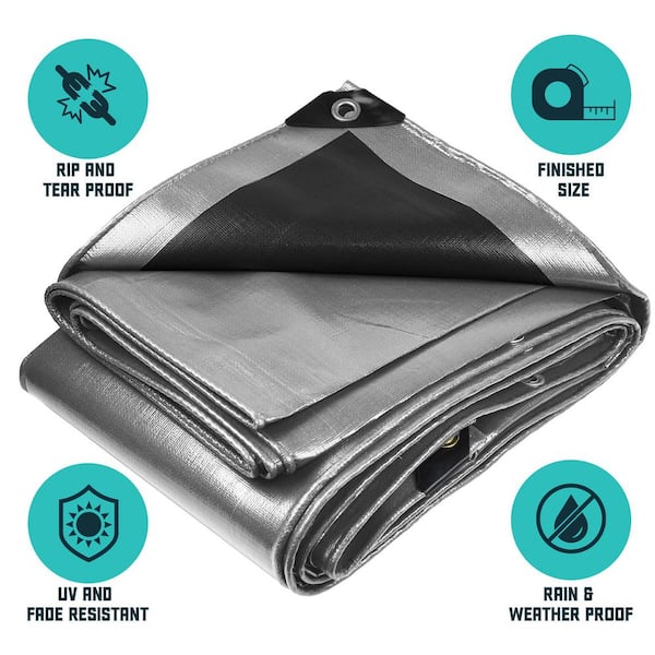 スペシャル特典 CORE Duty Heavy Mil 16 Silver/Black ft. 40 x ft. 20 TARPS テント・タープ