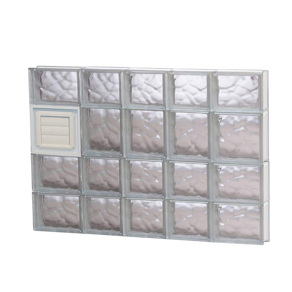 32.75 in. x 25 in. x 3.125 in. Frameless Wave Pattern Glass Block Window with Dryer Vent price history on PriceWatchPro