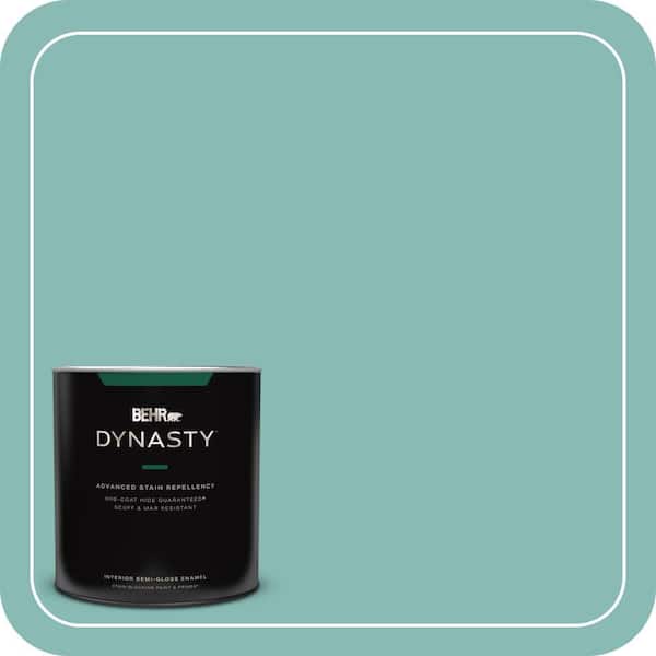 BEHR DYNASTY 1 qt. #T14-1 Ocean Liner Semi-Gloss Enamel Interior Stain-Blocking Paint and Primer