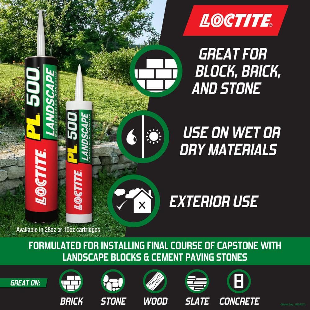 Loctite PL 500 Tan Landscape Block Adhesive 10 oz Cartridge