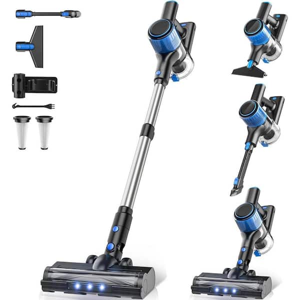 400W 40KPA Bagless Upright Vacuum with 45Mins Runtime, HEPA Filter, LED Display, 1.5L Dust Cup for Hard Floors Carpets