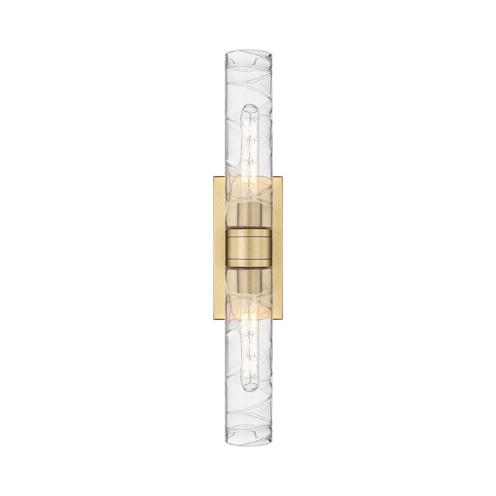 Ballston Urban 24 in. 2-Light Brushed Brass Vanity Light with Glass Shade price history on PriceWatchPro