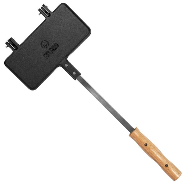 Campfire Cast Iron Toast Iron with Long Handle, Campfire Cooking Accessory