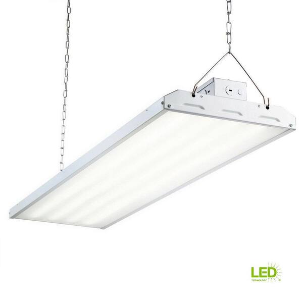 EnviroLite 216-Watt 4 ft. White Integrated LED Backlit High Bay Hanging Light with 26000 Lumen 5000K (24-Pack)