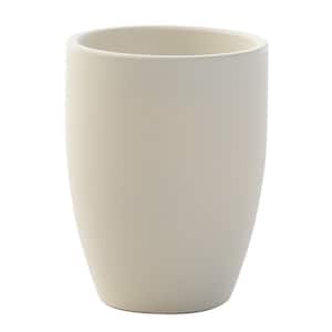 16 in. H Round Pearl White Resin Indoor/Outdoor Porto Lightweight Tall Planter