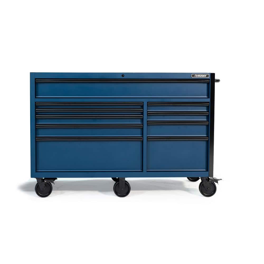 Heavy-Duty 61 in. W x 24 in. D Mobile Workbench in Matte Blue