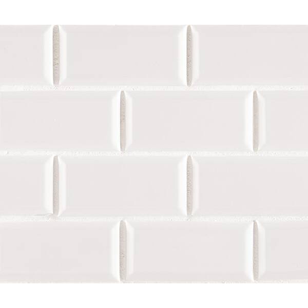 MSI - Bianco Subway 11.22 in. x 11.47 in. Glossy Ceramic Floor and Wall Tile (0.89 sq. ft./Each)