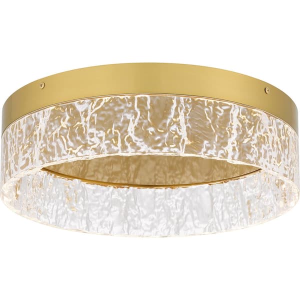 Quoizel Vistaria 13.75 in. 20-Watt Brushed Gold Integrated LED Flush Mount