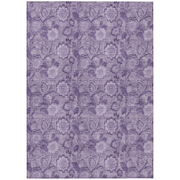 Chantille Machine Washable Indoor/Outdoor Abstract ACN1939 Plum 3 ft. x 4 ft. Area Rug