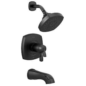 Stryke TempAssure 1-Handle Wall Mount 5-Spray Tub and Shower Faucet Trim Kit in Matte Black (Valve Not Included)